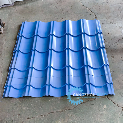 Controllo PLC in acciaio a colori Tre funzioni Tripli strati di fogli di rooing Profile Roll Forming Machine