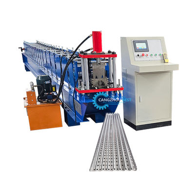 Macchina formatrice a rulli per montanti di scaffalature con controllo PLC in acciaio zincato