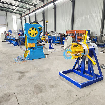 Macchina formatrice a rulli per montanti di scaffalature con controllo PLC in acciaio zincato
