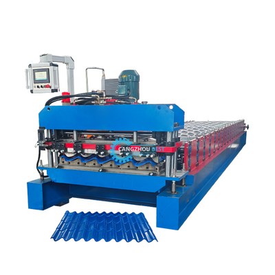 Formatrice di tegole smaltate per tetti, 3KW, controllo PLC, 8-12 m/min