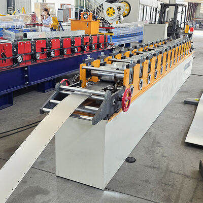 Galvanized Steel Hat Channel Purlin Roll Forming Machine with Hydraulic Punching 
