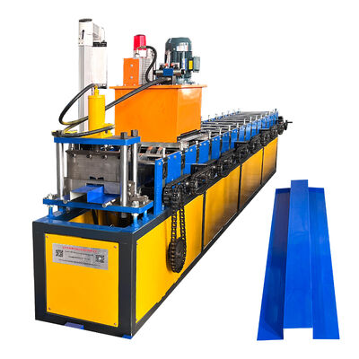 Profil di acciaio galvanizzato PLC Controllo Taglio idraulico K Gutter Making Roll Forming Machine