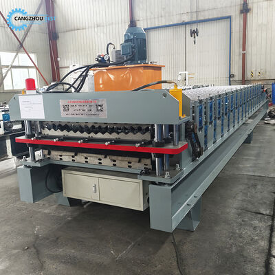 Macchina automatica per la produzione di lastre per coperture metalliche 2 in 1 con rullo a doppio profilo