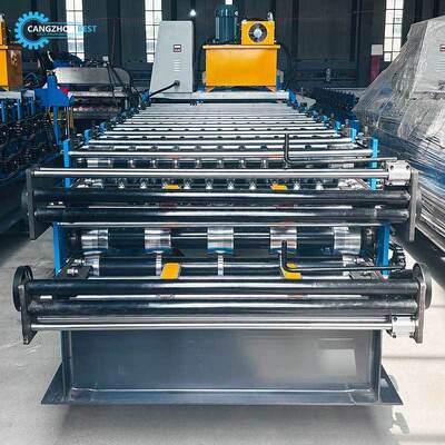 Macchina per la formatura di rulli a doppio strato per pannelli di tetto e pareti Macchina multifunzionale per la formatura di acciaio colorato a doppio strato