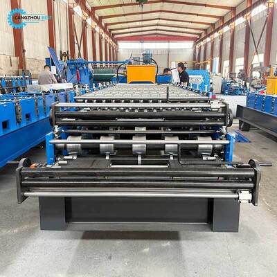 Macchina per la formatura di rotoli per lamiere ondulate trapezoidali IBR a doppio strato 840&836
