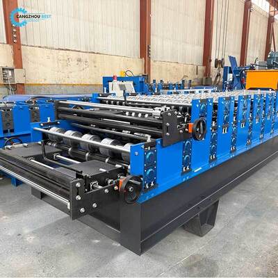 Macchina per la formatura di rotoli per lamiere ondulate trapezoidali IBR a doppio strato 840&836