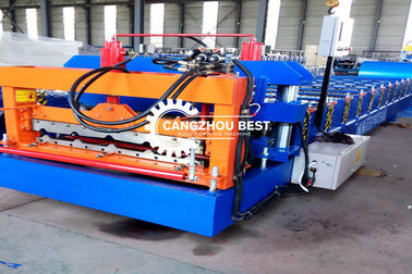 Potenza idraulica 5.5kw PLC Control Box Step Roof Tile&Glazed Tile Forming Machine