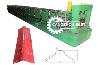 Color Steel Steel Profile Materiale Spessore 0,25-0,6 mm Acciaio Roofing Ridge Cap Roll Forming Machine