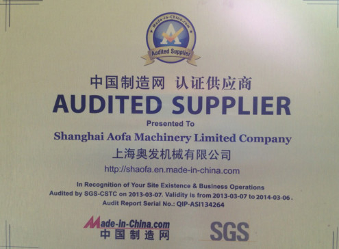 Porcellana Cangzhou Best Machinery Co., Ltd Certificazioni
