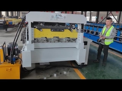 Profil di acciaio Galvanizzato PLC Controllo Decking Sheet Floor Roll Forming Machine